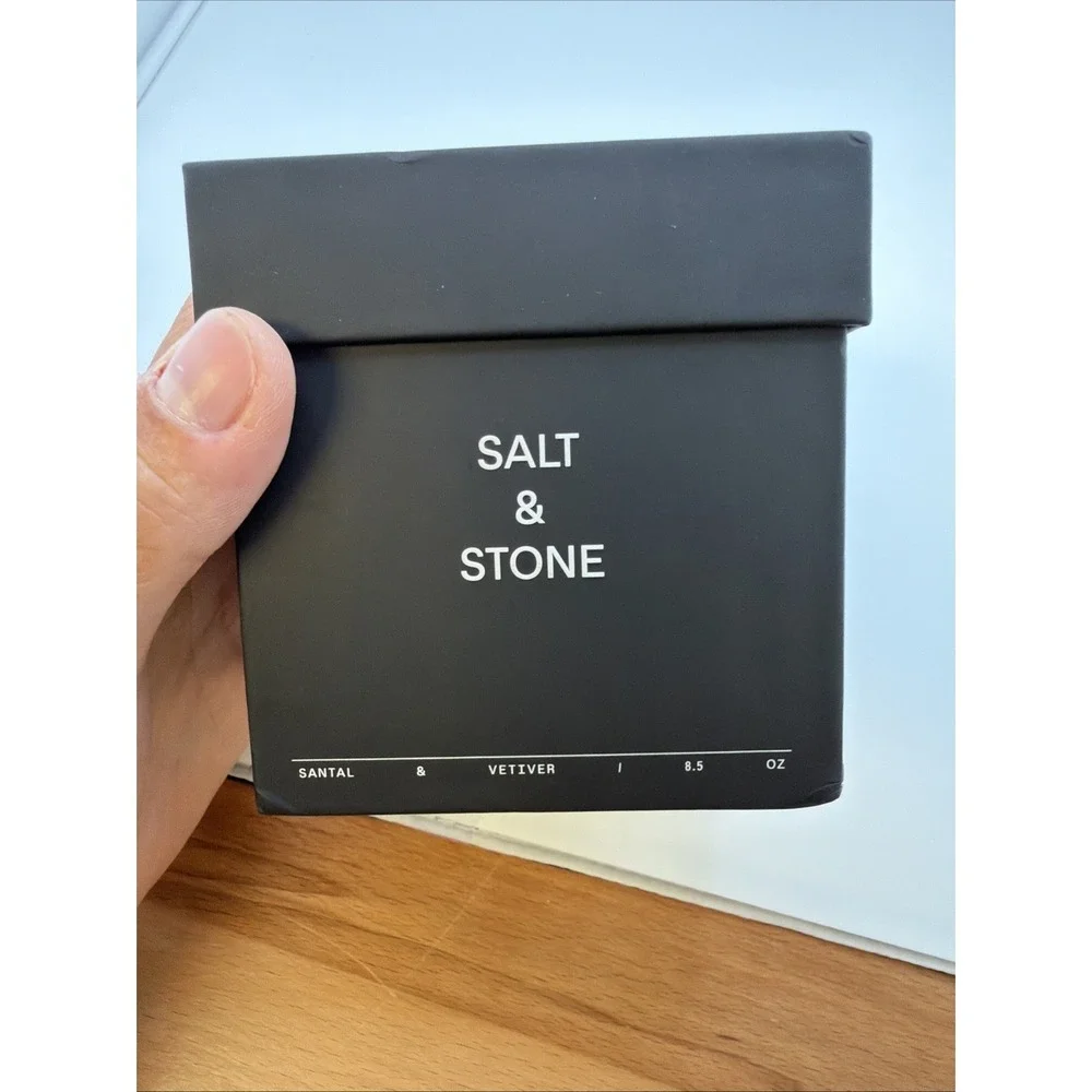 Salt‎ & Stone Santal And Vetiver Scented Candle 8.5 oz NEW In Box